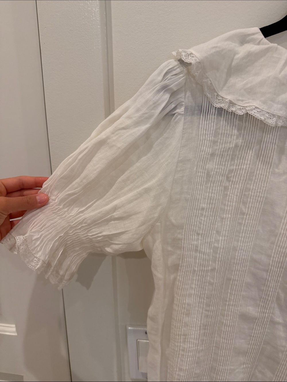 Doen Cream Ruffled Tie-Front mini dress - Picture 7 of 12
